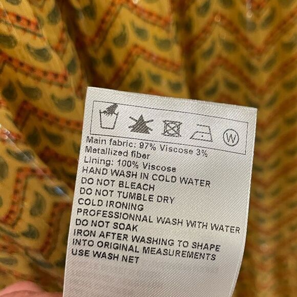 EUC BA&SH Wanda Metallic Herringbone Print Maxi Dress Size M - Picture 7 of 13